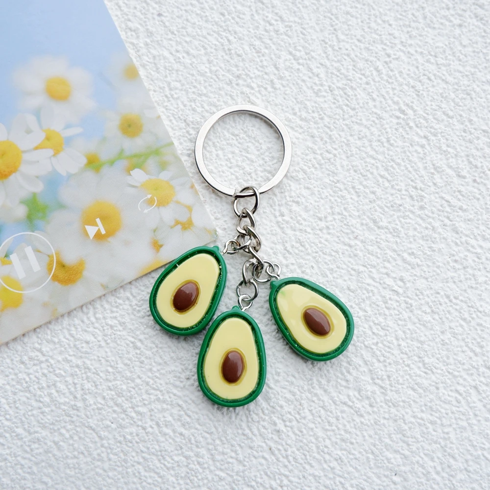 1pcs Cute Avocado Keychain Handmade Bag Jewelry DIY Gifts