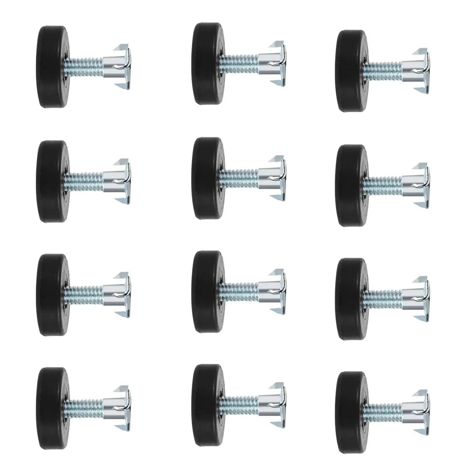 

12 Pcs Furniture Mat Leveling Feet Levelers Pads Table Screw on Screws Adjustable for Foot