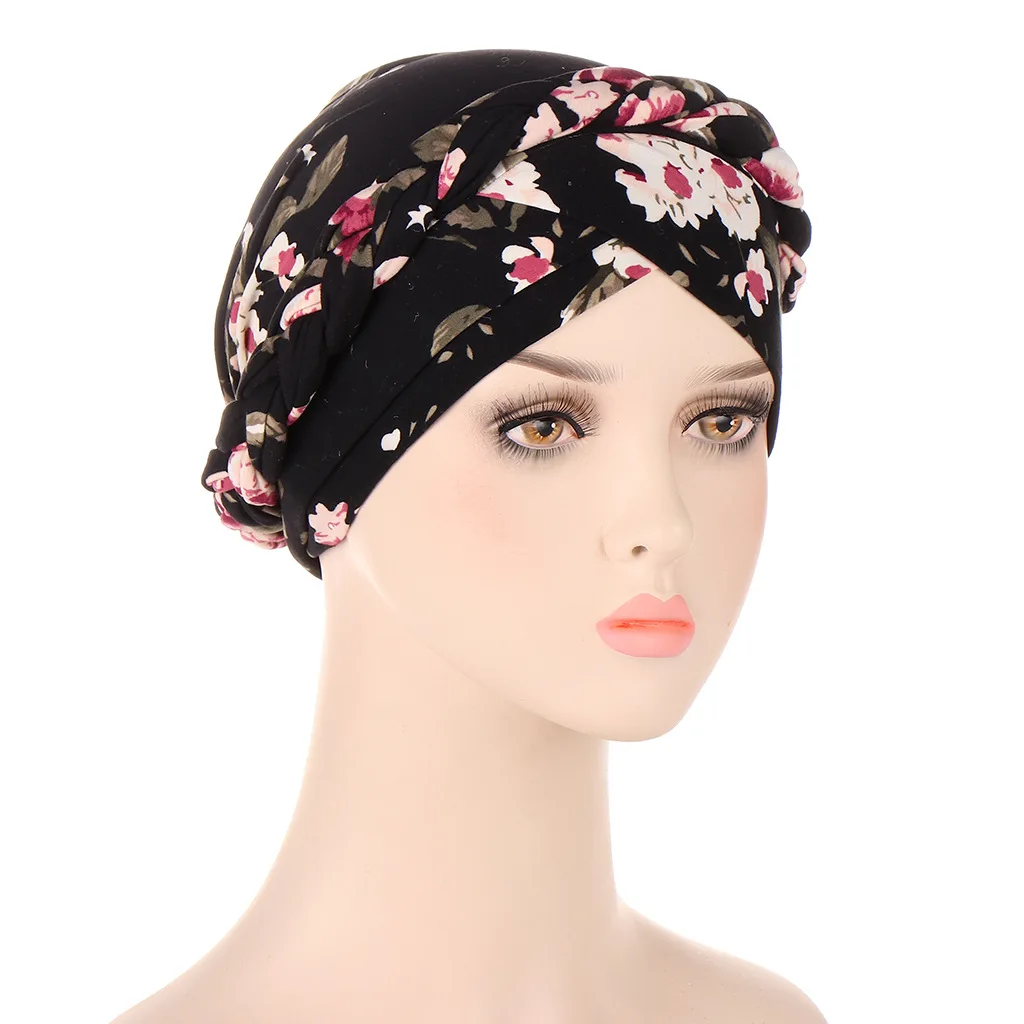 2022 Bandanas Print Muslim Turban Scarf Women Islamic Inner Hijab Caps Femme Arab Wrap Head Scarves Musulman Turbante Mujer