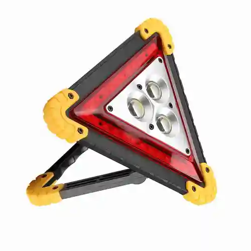 Imagen 2 del producto Señal de parada triangular de seguridad de emergencia para avería de coche multifunción de 30W con luz de advertencia LED roja luz triangular LED señal de parada de coche