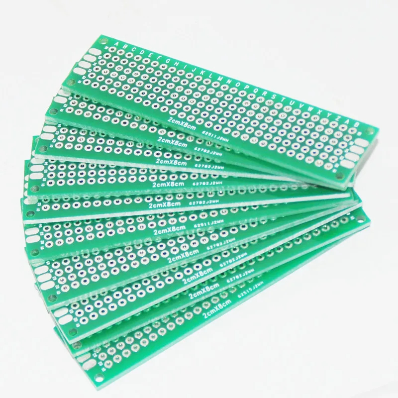 10pcs PCB Prototype PCB Board Circuit Board Protoboard PCB Price Universal Stripboard Prototyping Veroboard 2 X 8 Double Side