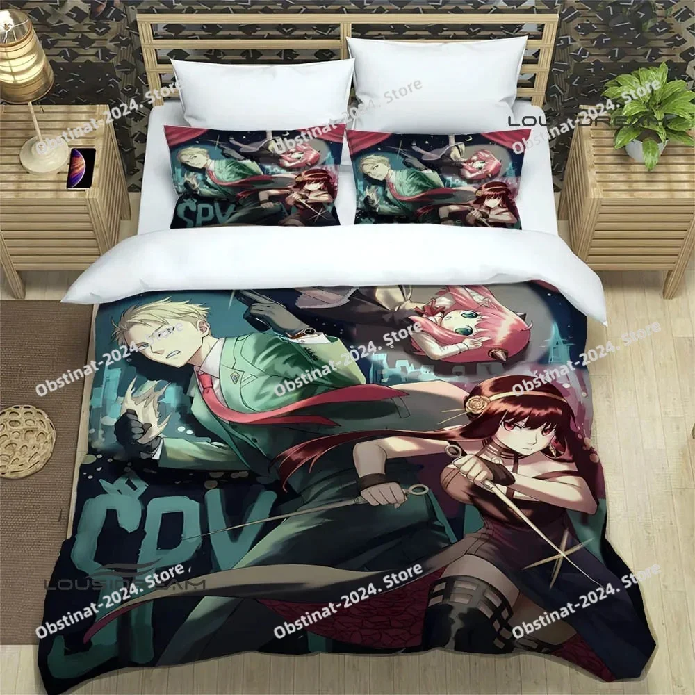 

Cute Cartoon SPY×FAMILY Printed Bed Set Duvet Cover Pillowcase Bedding Set Bed Linen Sheet Quilt Cover Full Queen King Size