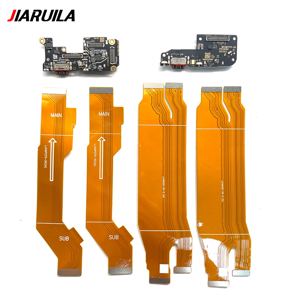 5 Pcs New For Xiaomi Poco F5 X6 Pro Dock Connector USB Charger Charging Port Mainboard Main Flex Cable