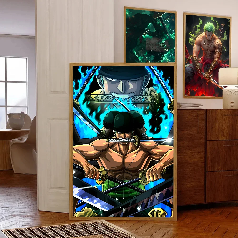 Zoro O-One P-Piece Poster Paper Print Home Living Room Bedroom Entrance Bar Cafe Art Painting Decoration