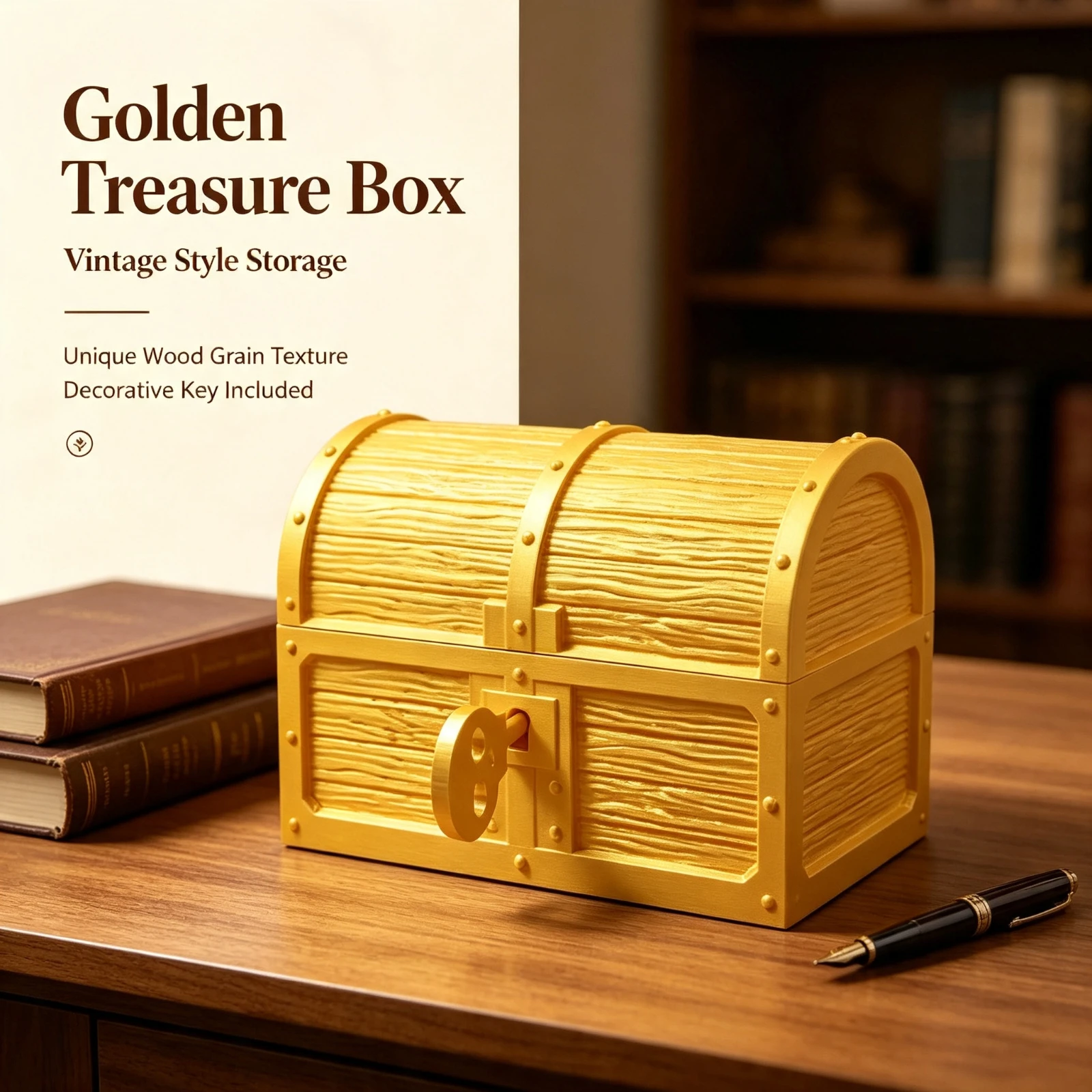 Pirates Jewelry Storage Container Simulation Wood Treasure Chest Box With Lock Large Plastic, Secret Money Safe Kids Gift Toy