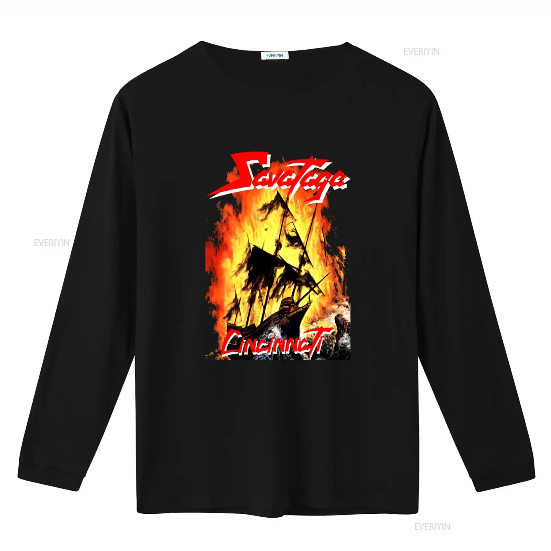 New DtgDtf T Shirt Savatage The Wake Of Magellan Size S M L Xl 2 3 4 5 6 7Xl Fire Ship Design vintage Washed designer clothes