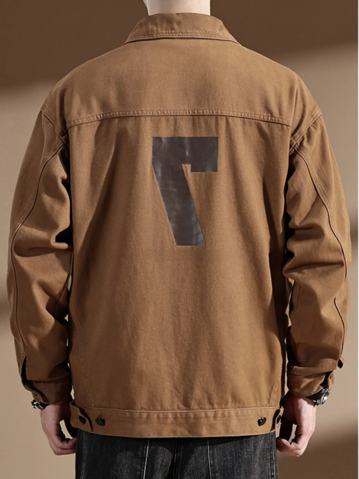 

Американский свободный крой, хлопковая куртка для мужчин, рабочая одежда в стиле ретро, повседневная верхняя одежда из чистого хлопка с отложным воротником, осеннее новое поступление