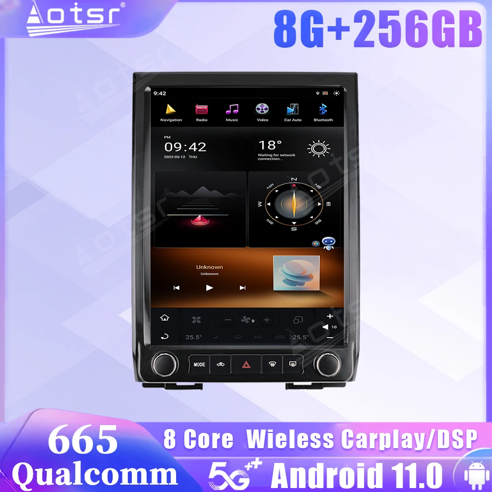 Qualcomm Snapdragon 665 Android11 Car Radio For Ford Expedition F450 2015 2016 2017 Carplay Multimedia Player Stereo Head Unit