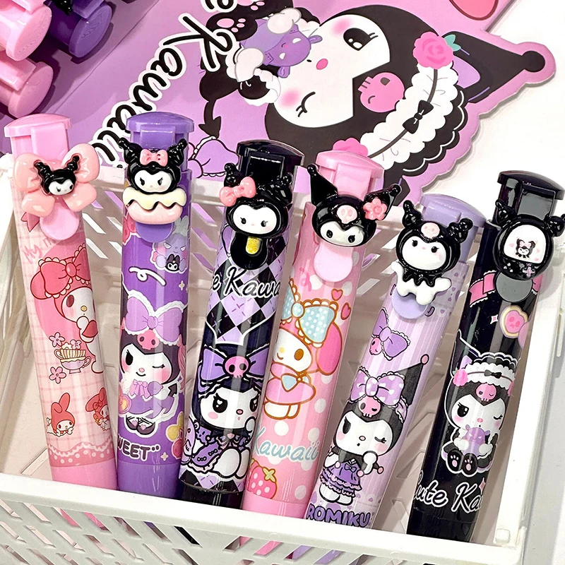 Creative Sanrio Hello Kitty Press Eraser Anime Kuromi Melody Cinnamoroll Cartoon Kawaii Stationery Gift Office School Supplies