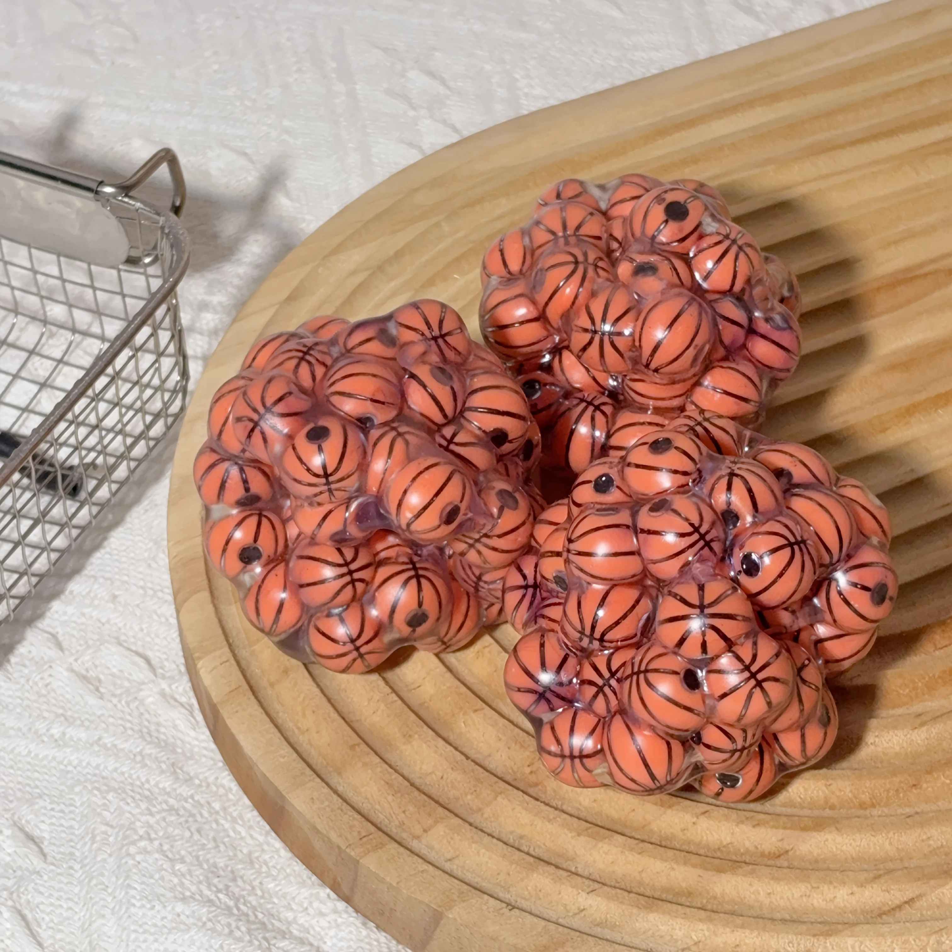 

1/2 Piece Basketball-Shaped Stress Relief Toy, Soft Texture Squeeze Toy, Suitable for Office, Christmas, Holidays, Halloween, Easter, Birthday Gifts