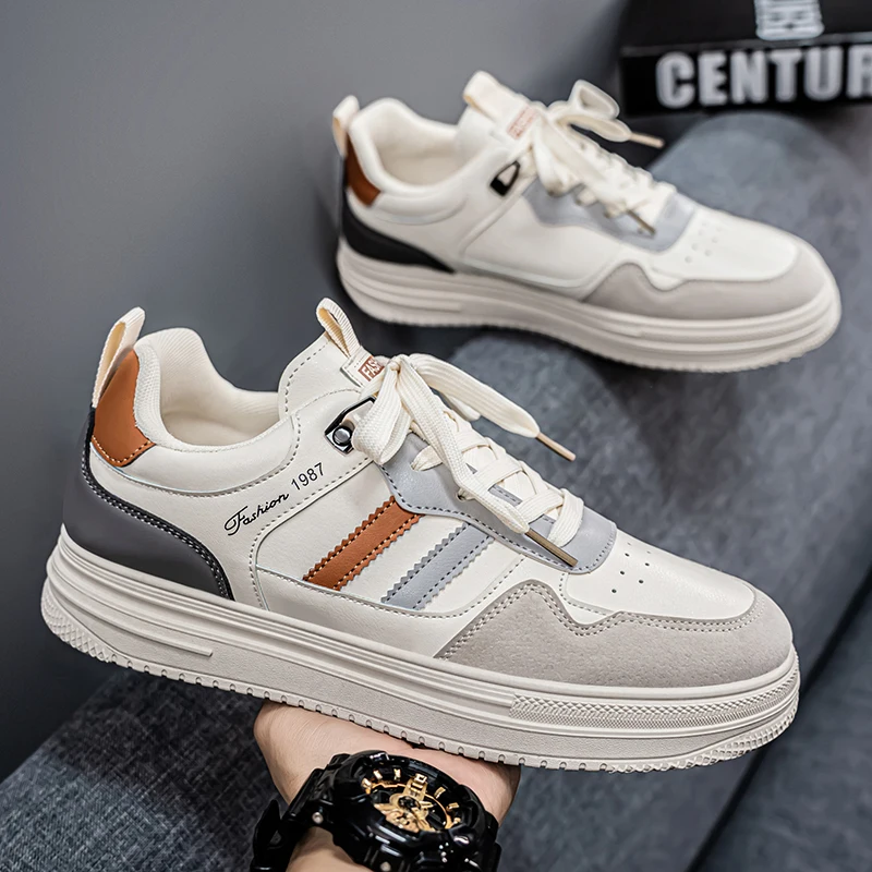 

Уличные мужские повседневные кроссовки на платформе, модные белые кроссовки, дышащая мужская спортивная обувь, легкая прогулочная обувь, теннисная обувь