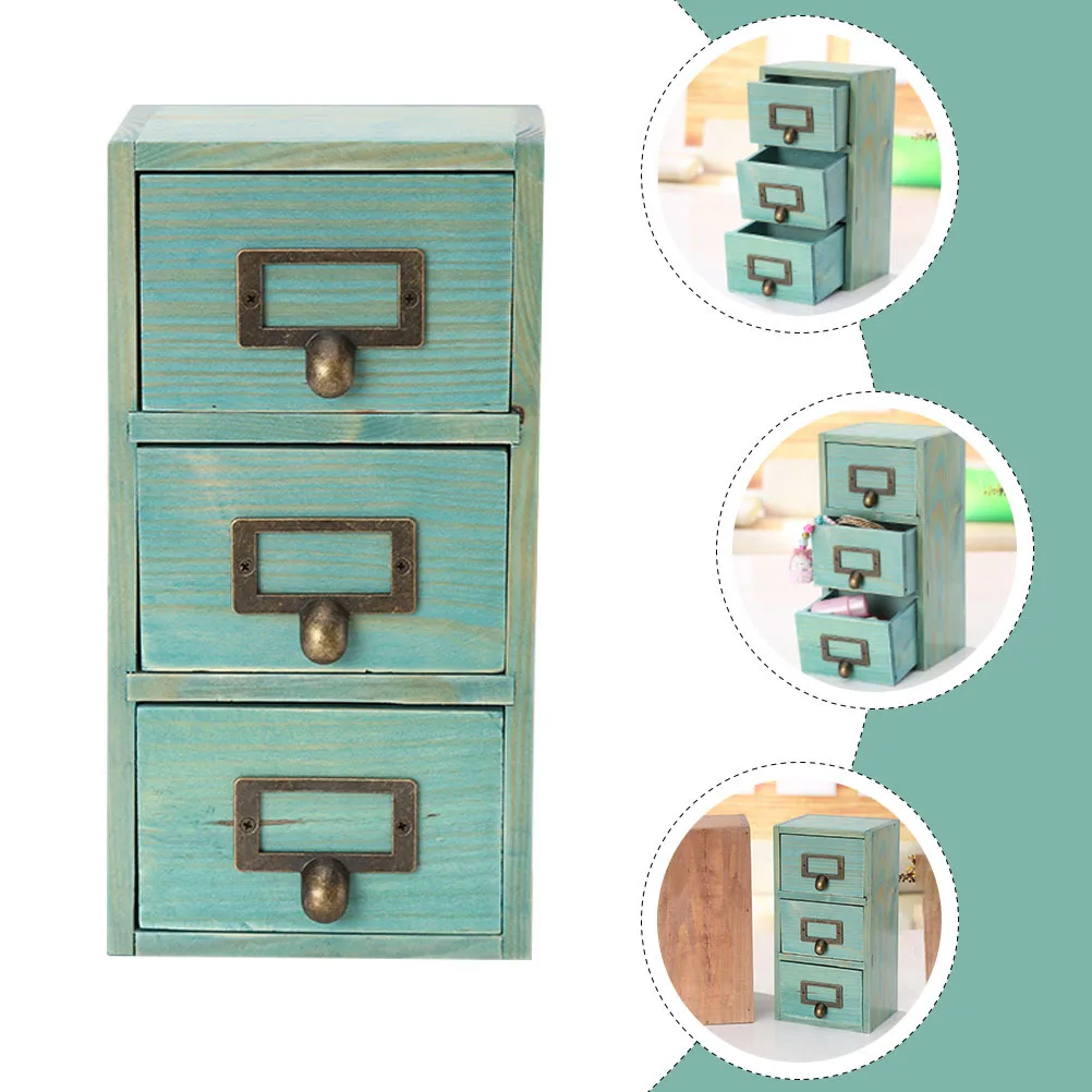 

1Pcs Vintage Design Wooden Storage Box Large Capacity Multifunctional Case for Cosmetics Sundries Home Supplies