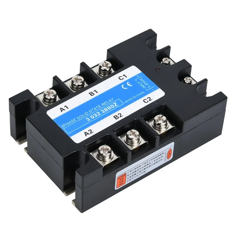 مرحل الحالة الصلبة ثلاثي الطور 3-32VDC مدخلات DC AC المعدات الكهربائية لآلات CNC (BERM-3 032 3880Z(80A)