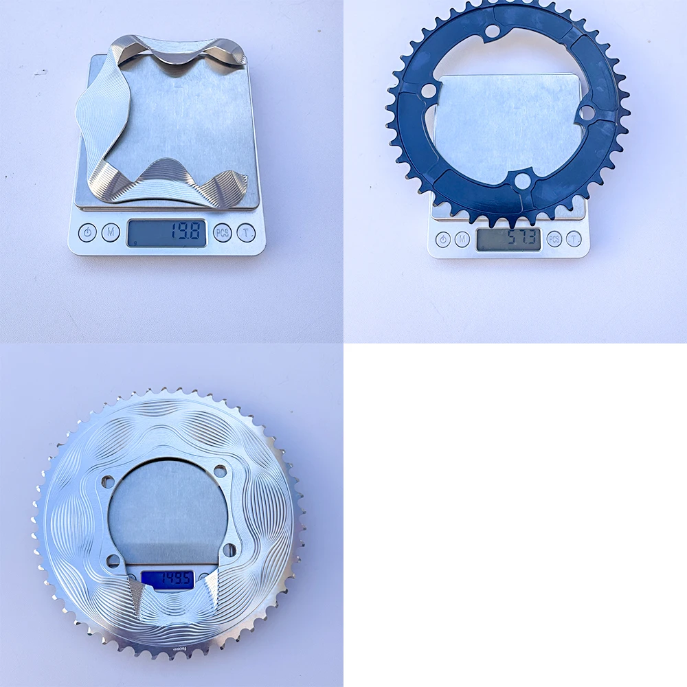 Rennrad-Kettenblätter-Set, 2 x 12 Gänge, rund, für 110 BCD, Shimano, asymmetrisch, mit Aero-Abdeckung, R9200 8100 7100 – Detail 1