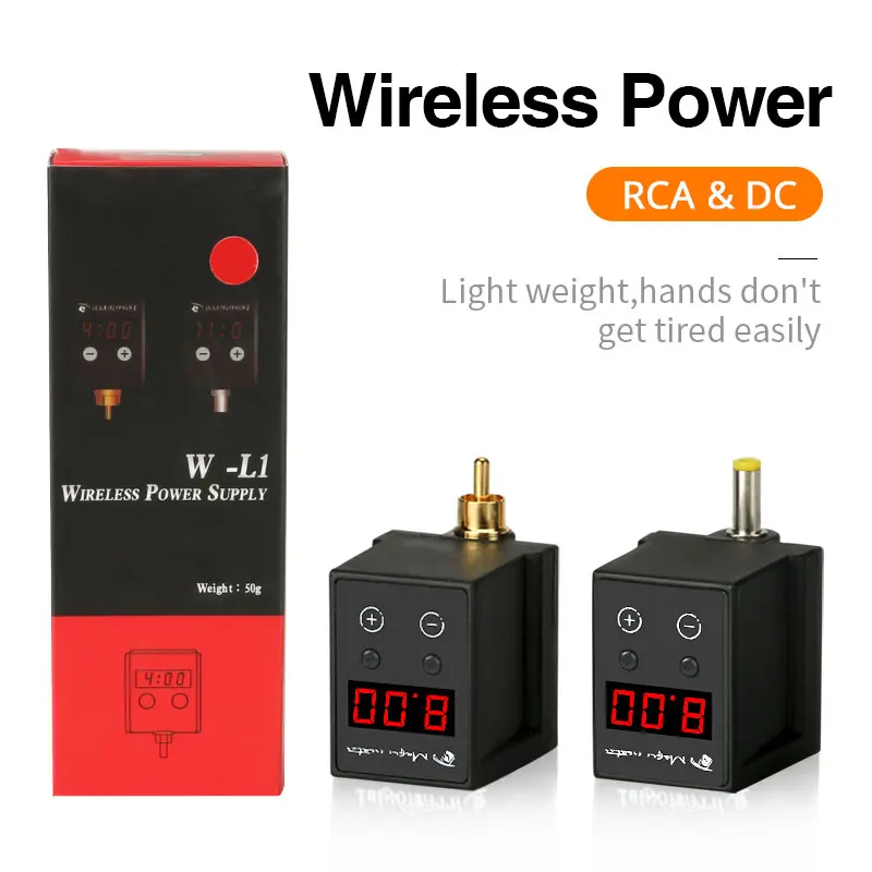 

New Wireless Mini Tattoo Power Supply RCA&DC Interface Adjustable Voltage 8 Hours Working Time Light Weight And Easy To Use