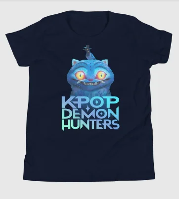 2025 صيف جديد تي شيرت Kpop الشيطان هنتر تي شيرت هنتر فتاة K-pop عالية الجودة تي شيرت فضفاض نمط الرجعية الملابس القطنية للجنسين