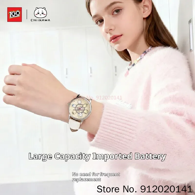 ZGO Chiikawa Quartz Watch Rotating Watch Decorative Gifts For Women Kawaii Hachiware Usagi Watch Anime Peripheral Holiday Gifts view 4