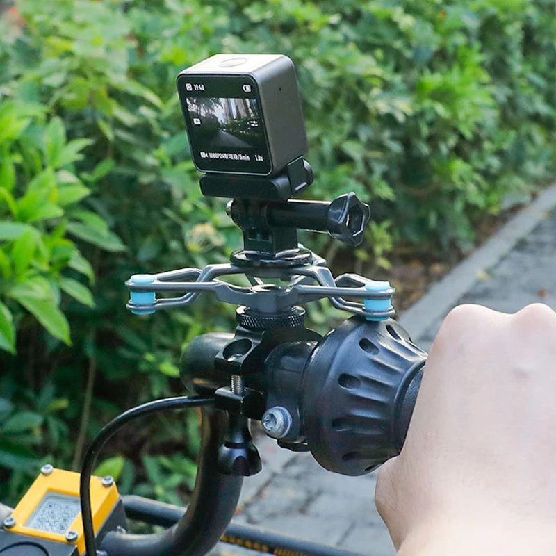 دراجة امتصاص الصدمات الثابتة جبل حامل الدراجة كليب قوس 1/4 محول ل DJI oomo عمل 2/جيب 1 2 كاميرا الملحقات