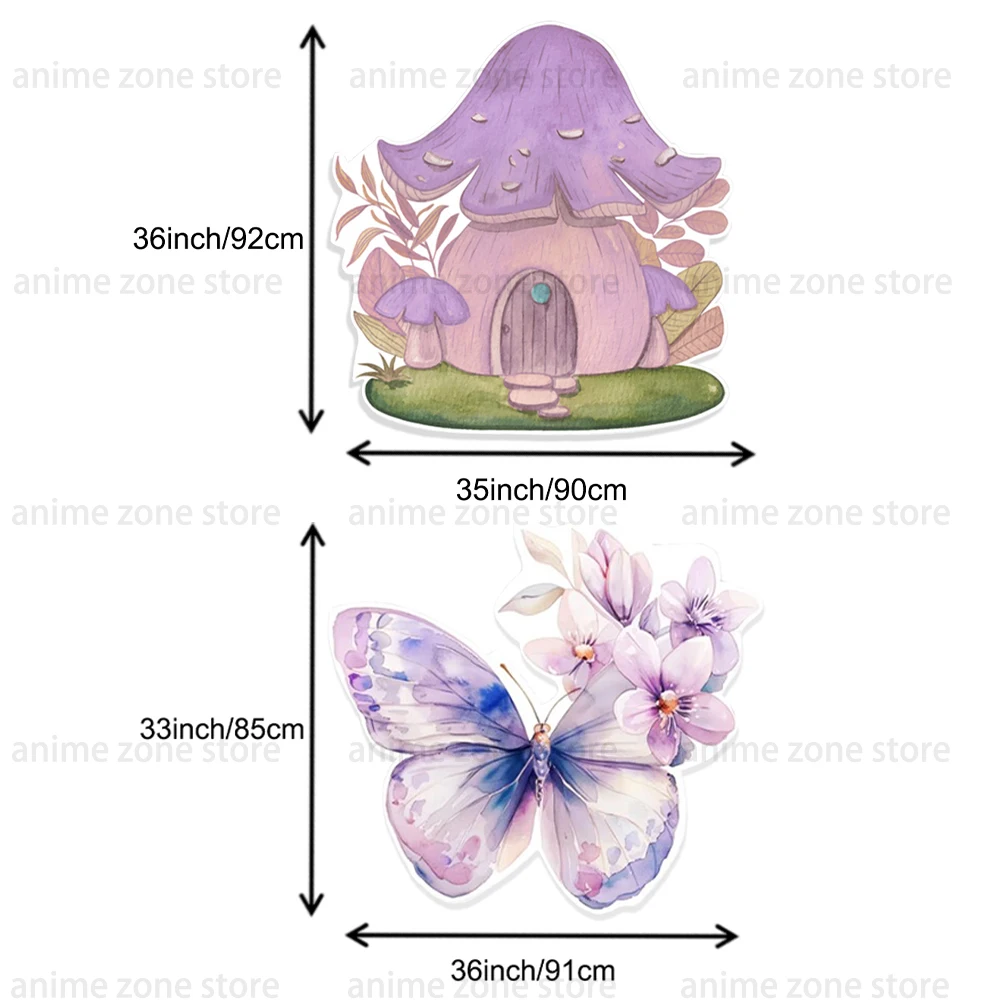 36inch Mushroom House KT Board Butterfly Cardboard Fairytale Theme Garden Birthday Party Cutout Decoratio Baby Shower Photo Prop