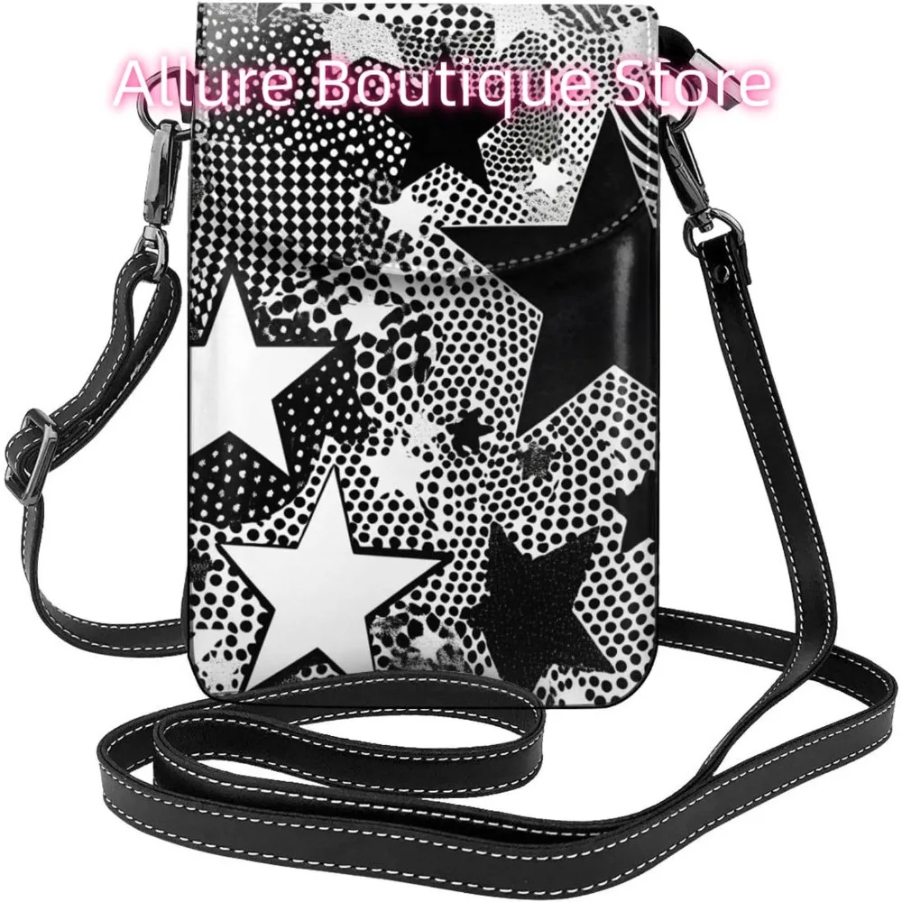 

Сумка через плечо с мультяшными звездами для женщин, маленькая дорожная сумка из искусственной кожи, легкий мини-кошелек для телефона, кошелек через плечо