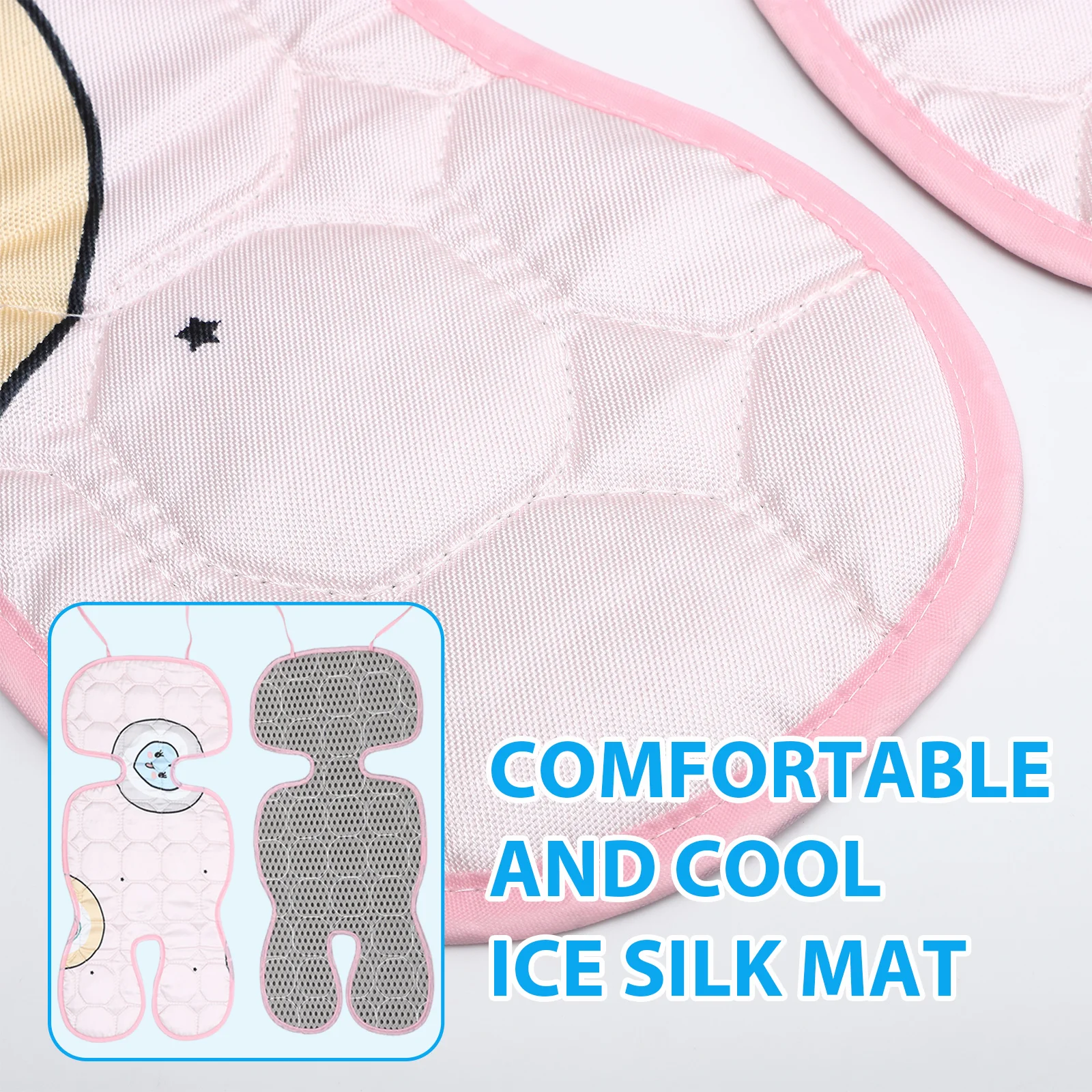 

Stroller Baby Mat Cooling Cushion inside The Car for Seat Liner Latex Ice Silk Newborn