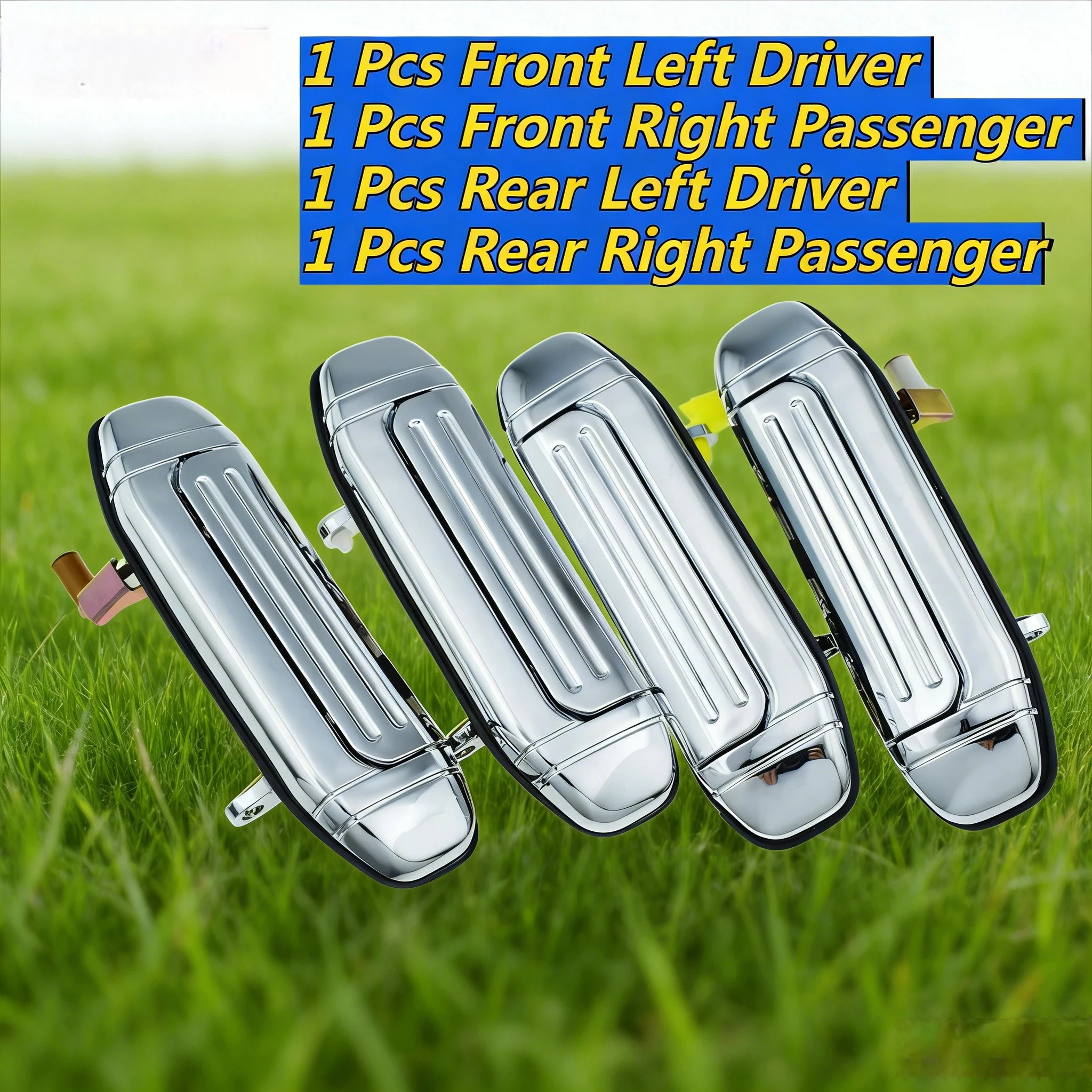 

4pcs Chrome Outside Door Handle Front Rear Left Right For Mitsubishi Montero Pajero 1992 1993 1994 1995 1996 1997 1998 1999 2000