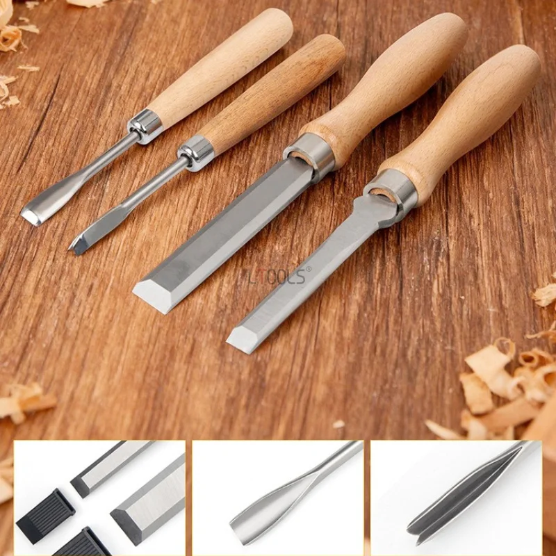12Pcs Woodworking Carving Tool Set Chisel Mini Hand Plane Pliers Screwdriver Tape Measure Canvas Storage Bag Portable Hand Tools