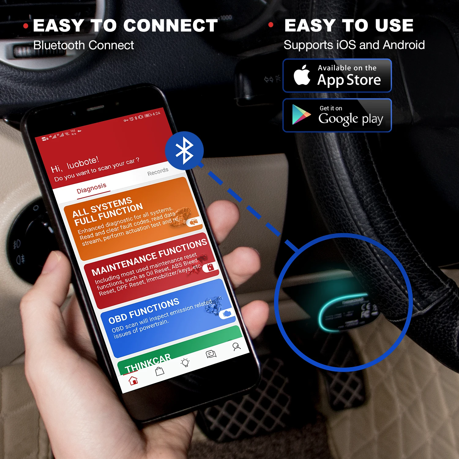 Picture 8: 2026 THINKCAR New Thinkdiag ALL System Car Diagnostic Tools ECU Coding Active Test 16 Reset 1 Year Free OBD2 Scanner code reader