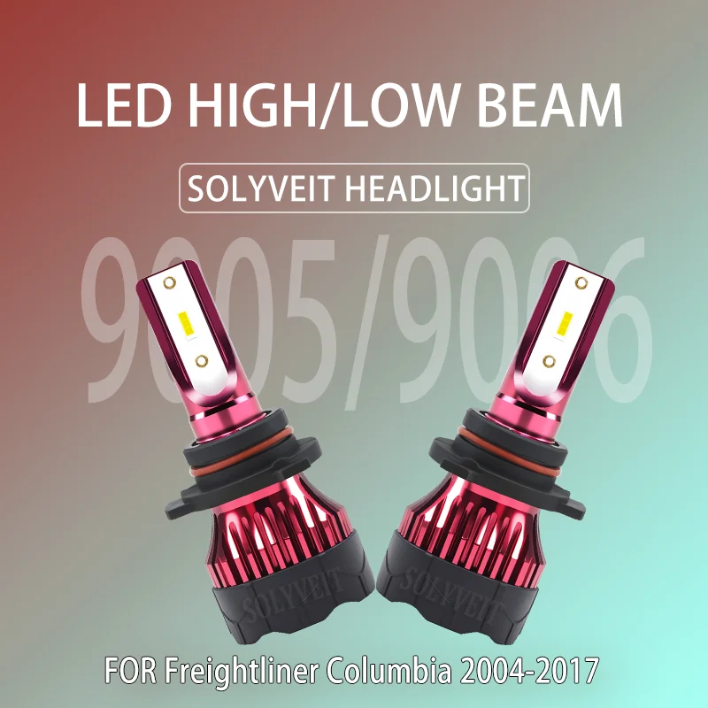 

60,000 Hour Lifespan 9005 9006 LED HIGH LOW BEAM HEADLIGHT BULBS FOR Freightliner Columbia 2004-2012 2013 2014 2015 2016 2017