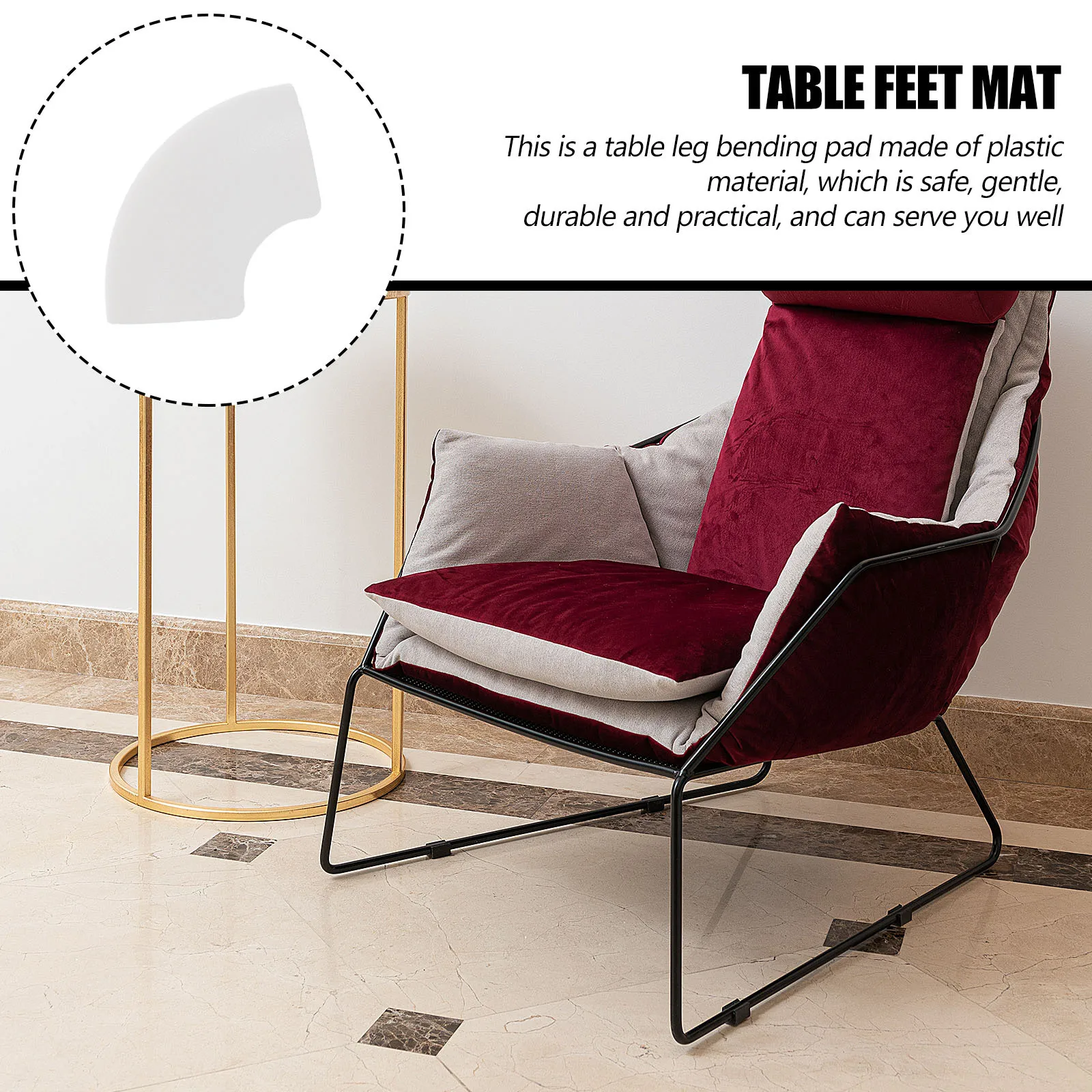 

30Pcs Furniture Feet Caps Anti Scratch Anti Slip Curved Design Easy to Use Foot Pads Table Feet Bending Covers