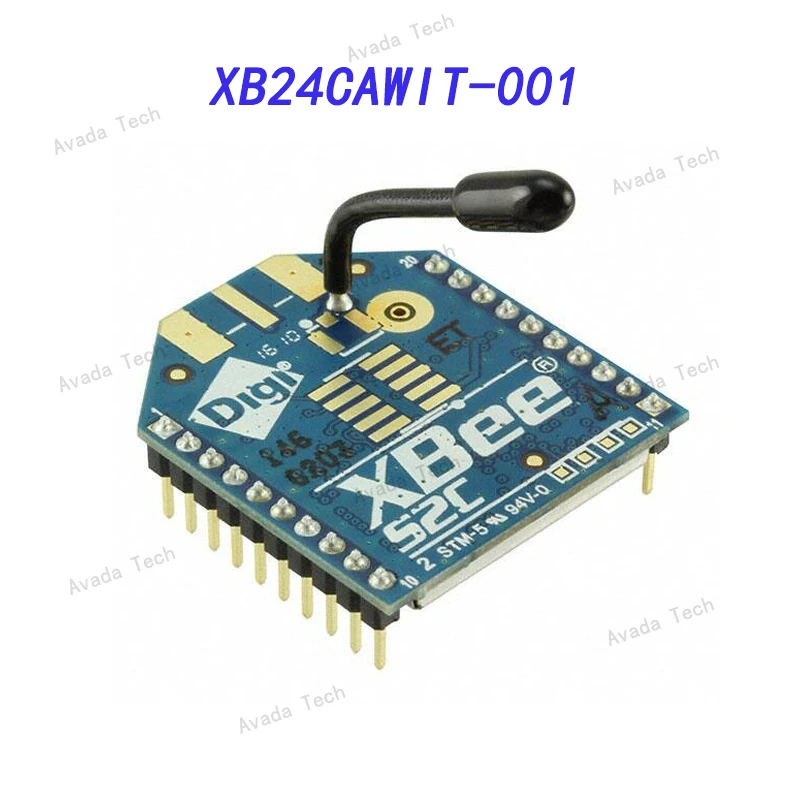 Avada Tech XB24CAWIT-001 802.15.4 Transceiver Module 2.4GHz Integrated, Wire Antenna Through Hole