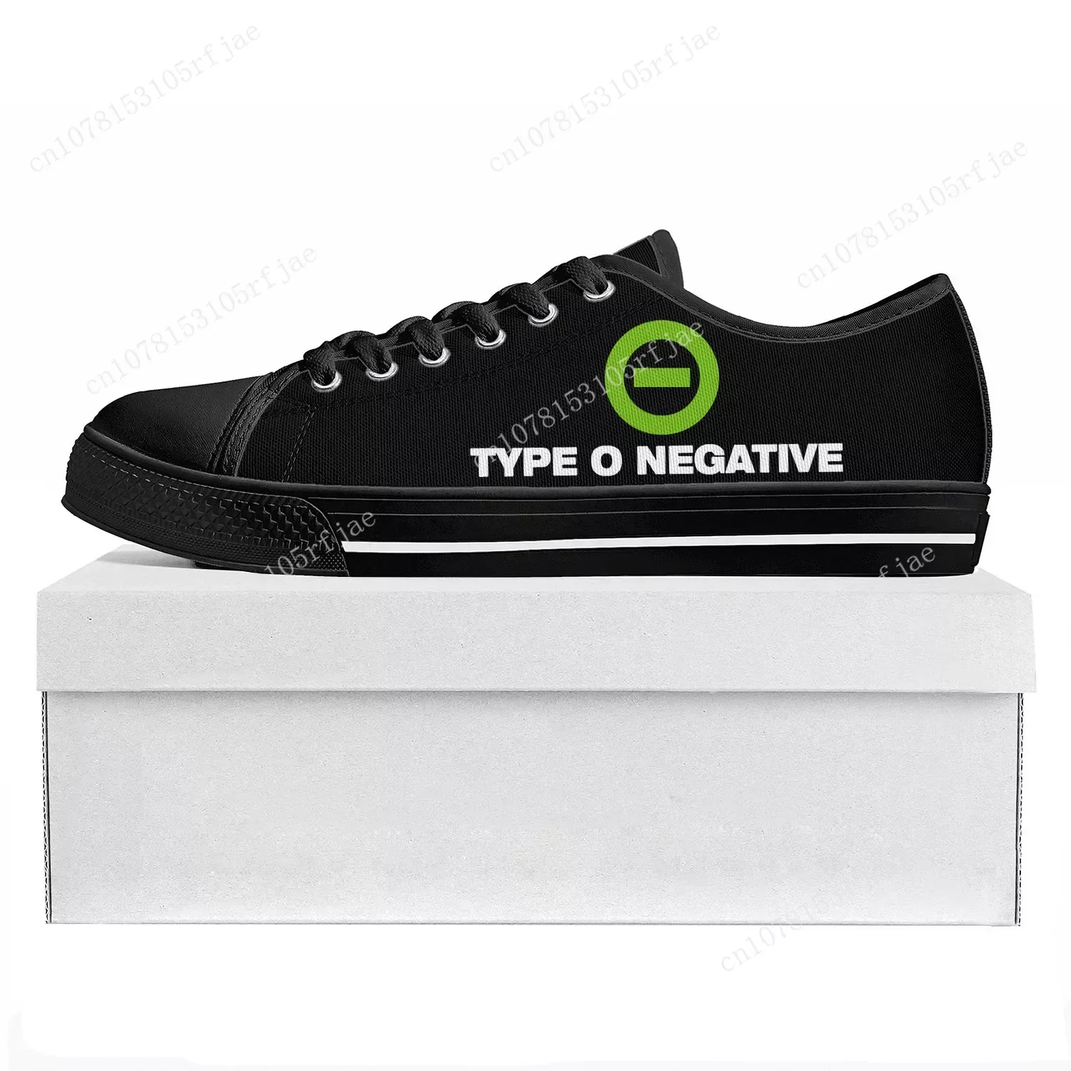 Type O Negative Metal Rock Band Low Top High Quality Sneakers Mens Womens Teenager Canvas Sneaker Couple Shoes Custom Shoe Black