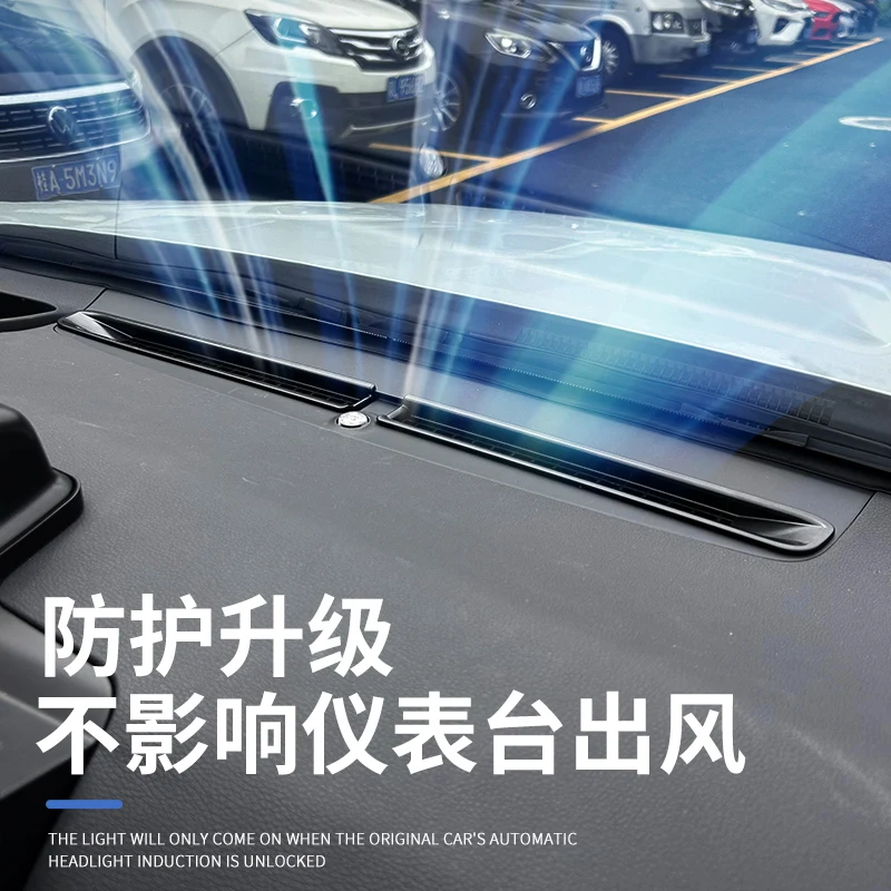 لـ 2024-2025 Toyota Camry (9th Gen) أغطية فتحات تهوية التيار المتردد للوحة القيادة ولوحة حماية الزجاج الأمامي ABS - مجموعة الكسوة الداخلية المضادة للغبار #4