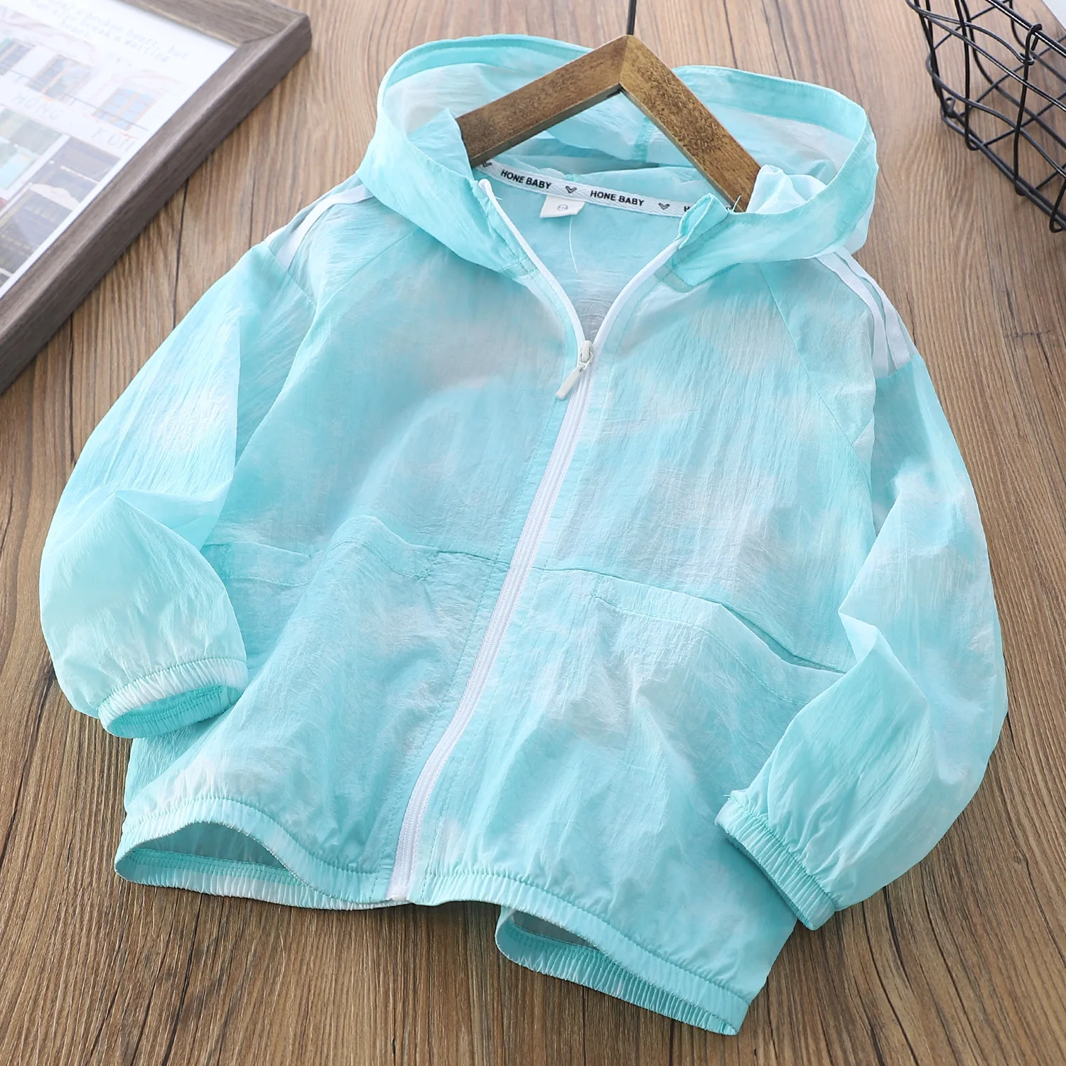 Children's Sunscreen Jacket Girls Girls Hooded Cool Breathable Coat Summer Outdoor Kids Causal Beach Outwear Sun-Proof