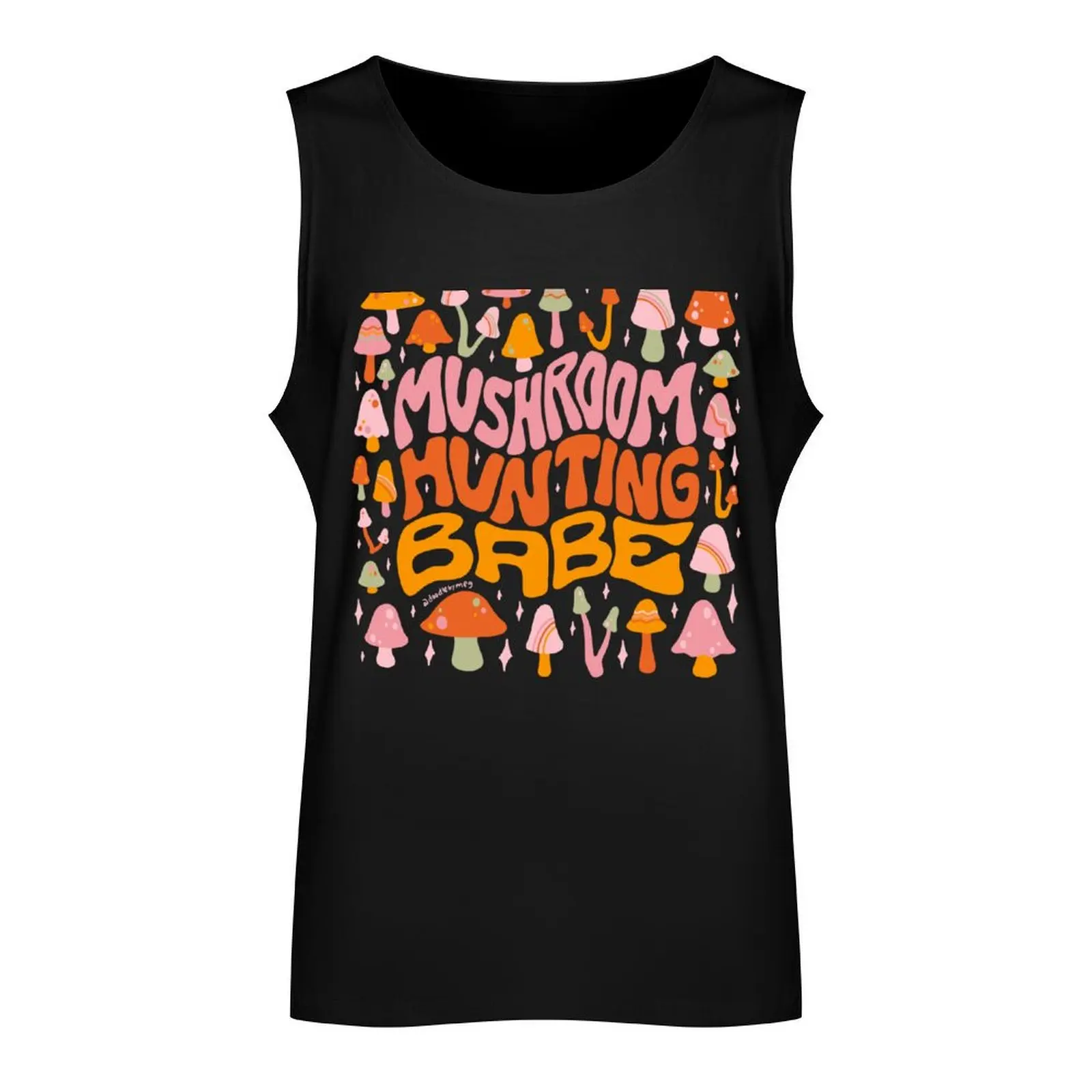 Mushroom Hunting Babe Tank Top Man summer clothes T-shirt sports sports clothes for men t shirt