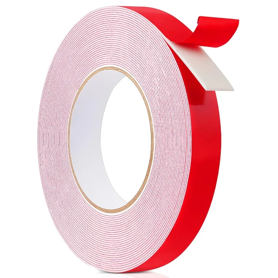 アップグレードされた両面テープ ヘビーデューティー エラ 厚さ0.04インチ フォームテープ 強力な粘着性 マウンティングテープ 防水 写真の吊り下げ用