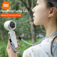 Xiaomi Hanging Neck Outdoor 180 Degree Folding Desktop Mini Electric Fan Hand-held Folding High-speed Powerful Turbo Fan 2025