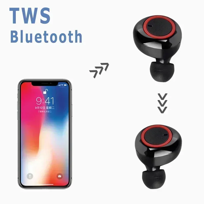 Y50 TWS Bluetooth Headphones Wireless Earphones HIFI Stereo Headset Noise Reduction Sports Earbuds For iPhone Xiaomi Samsung