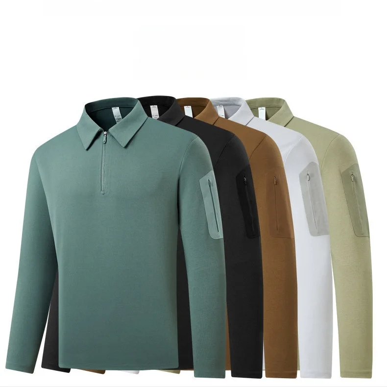 Functionality Meets Comfort: Skin-friendly Long Sleeve Half-zip  Shirt for Men Outdoor Autumn Polyester Fiber Casual Style