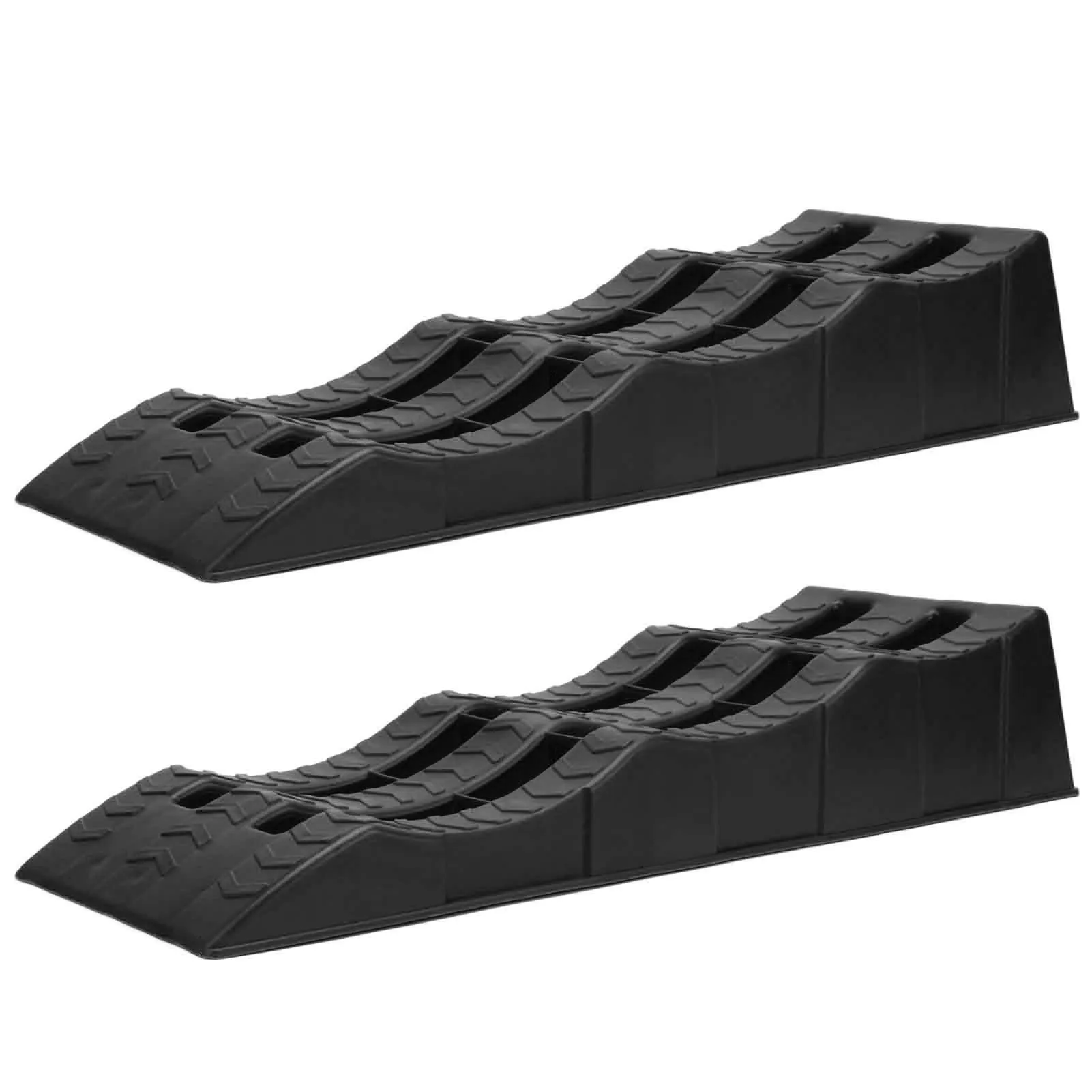 

2PCS Automotive Leveling Ramp - 7716LBS Capacity 3 Different Heights, Long Lasting Use for Travel Trailer RV Truck, Black
