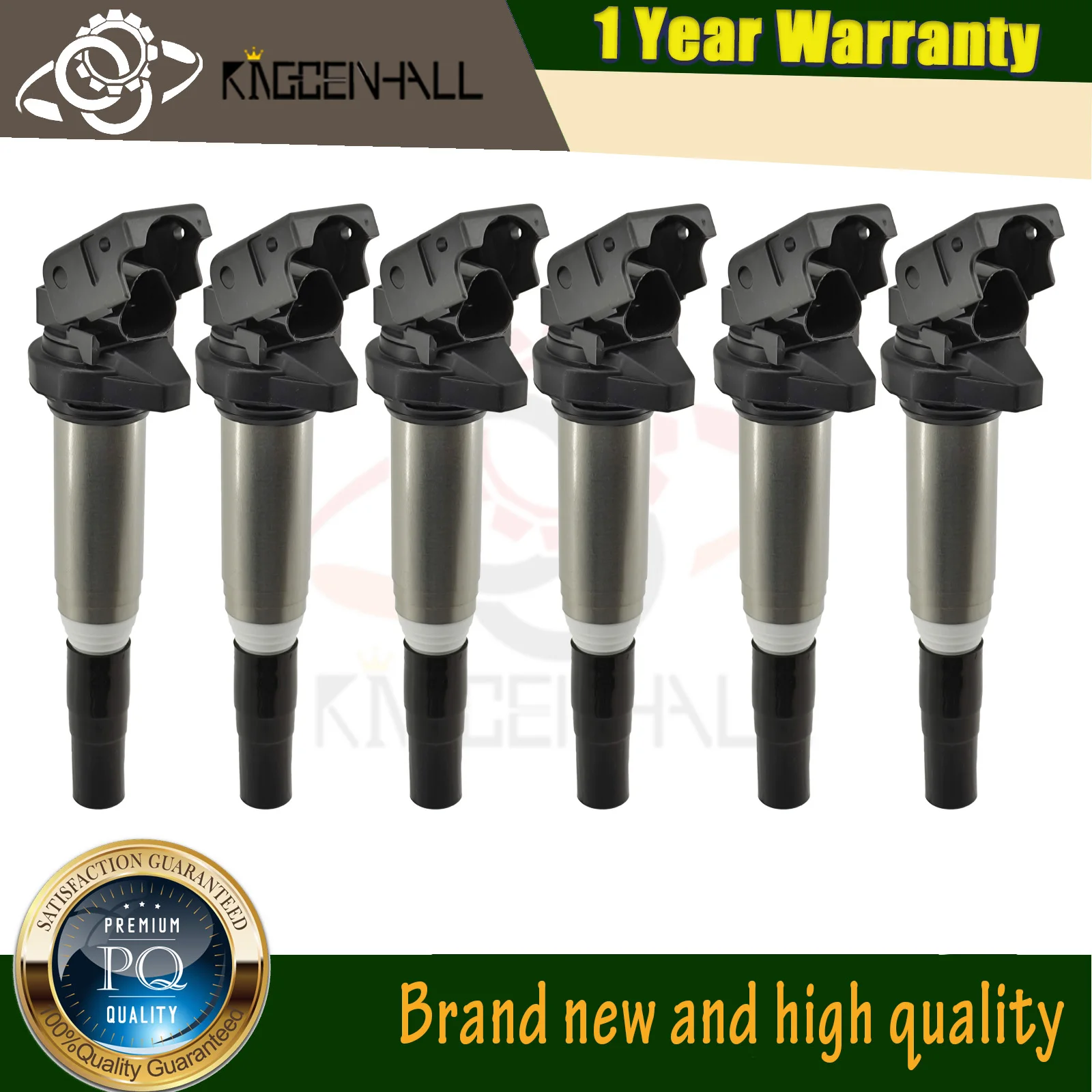 

6Pcs 12138616153 Ignition Coil Compatible with BMW E60 E61 F10 F18 F11 E39 F07 520I 523I 525I 528I 530I 540I 12137594596 597091