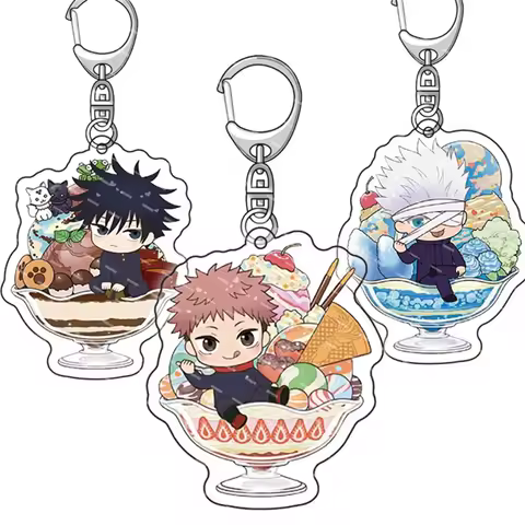 Acrylic Anime Pendant Jujutsu Kaisen Keychain Dessert Itadori Yuji Fushiguro Megumi Satoru Gojo