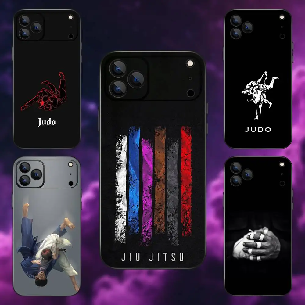 

Japanese Martial Arts Judo Phone Case For iPhone 17,16,15,14,13,12,Pro,Max,Plus,E,SE4,Air,Mini Black Soft Box