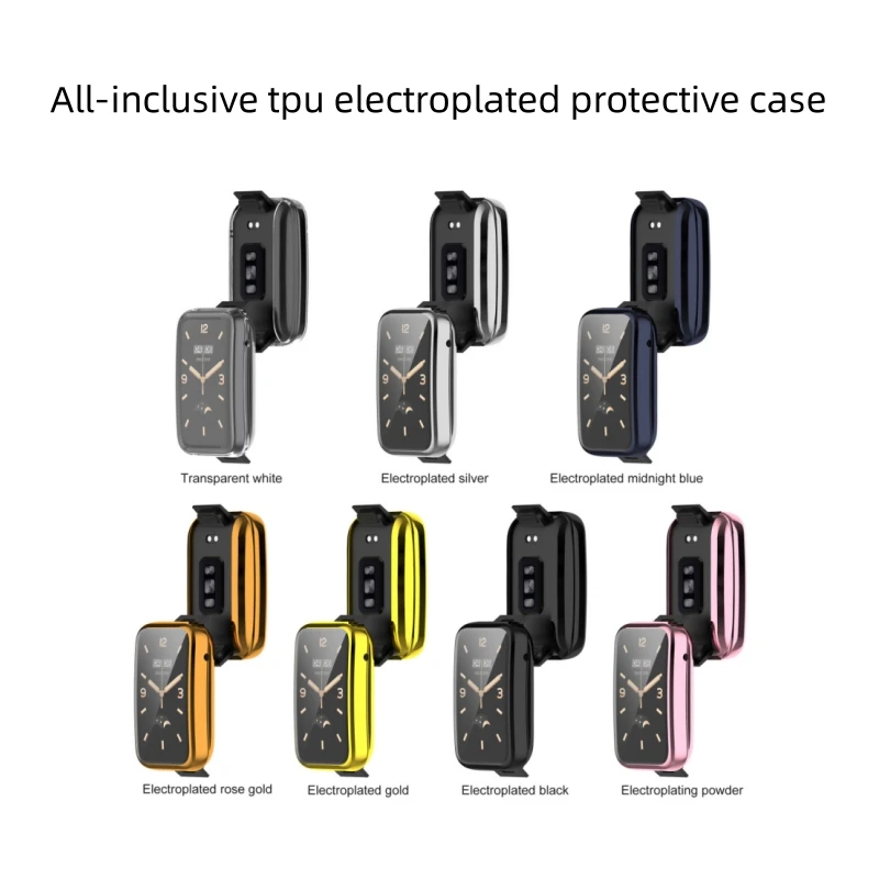 1pcs Electroplating Protective Case for Xiaomi Mi Band 7 Pro All-Inclusive TPU Protective Case