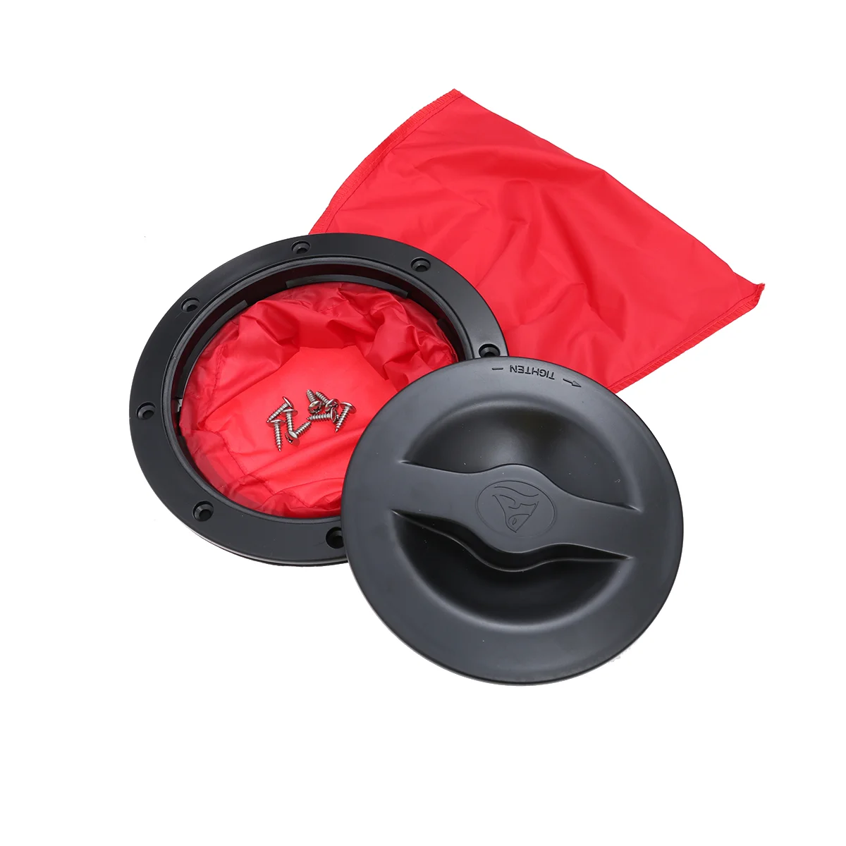 ABS Hatch Plate 6 Inch Red Cat Bag for Kayak Boat Fishing Rigging Black 205mm Outside 156mm Inside Diameter UV