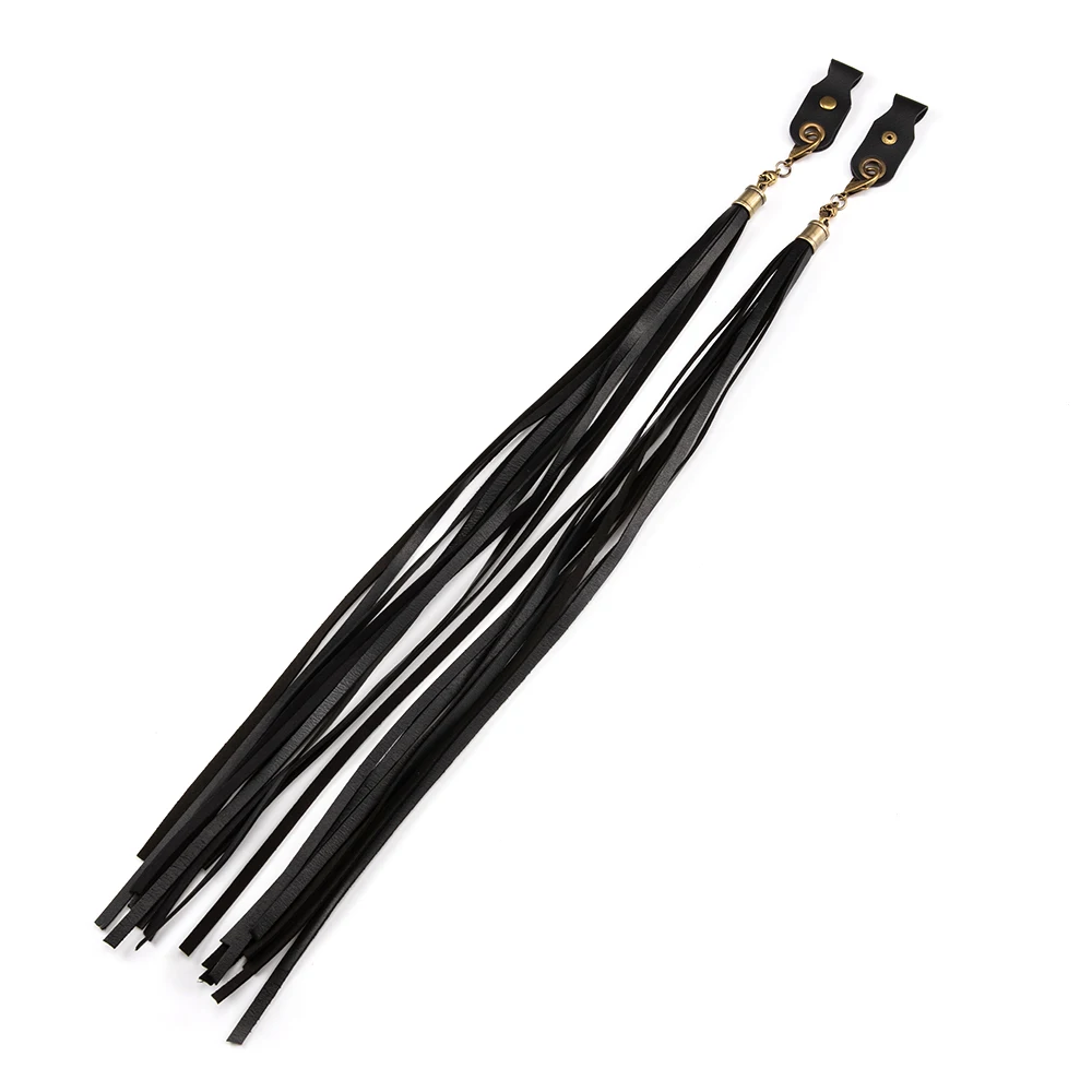 

Universal Motorcycle Handlebar Black Tassel Synthetic Leather Fringe Grip Cover Lever Ribbon Tassel Fringes Cover Decoration