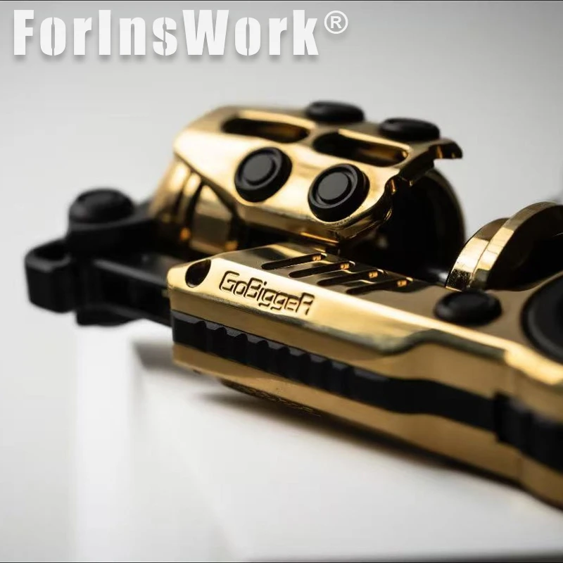 シニアン チタン鋼 金メッキ プッシュスライダー EDC フィジェットトイ