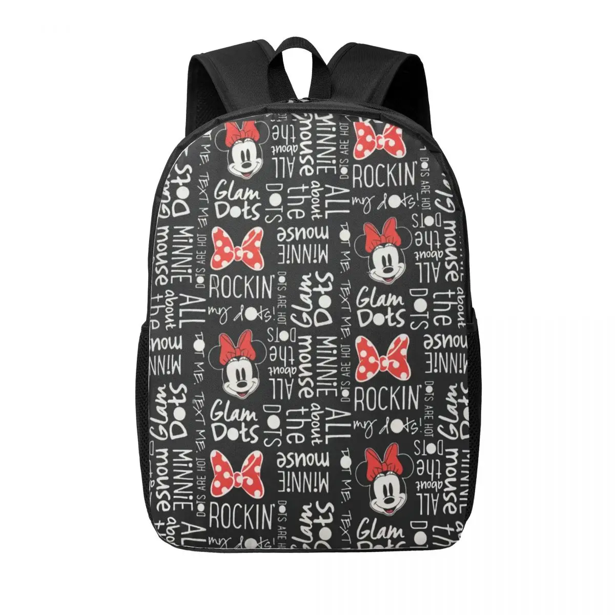 

Custom Mickey Mouse Minnie Bows Anime Backpack Men Women Fashion Bookbag for College School Bags