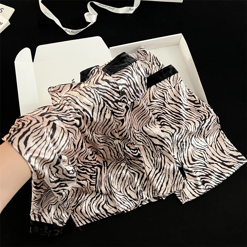 

Pajama Sets Vintage Women Velvet Beaded Collar Design Crew Neck Calf Length Furry Sleepwear Movie Winter Thicken Lovely