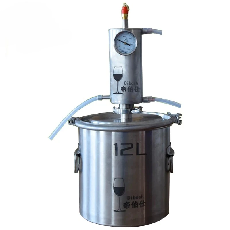 #Moonshine Distiller 12L Stainless Steel  Vol Liqour Maker Brandy Whiskey Vodka Machine Fermentation Tank Distiller Pot/boilers